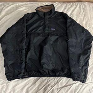 2007 Patagonia Men’s Reversible Deep Pile Snap-T, Black/Brown, XS